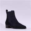 Paul Green Low Heel Pointed Chelsea Boot - Navy Suede